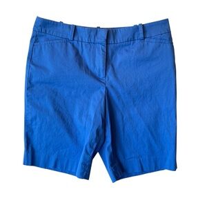 Talbots chino shorts 8P 8 Petite Blue Bermuda Walking Golf Womens Cotton stretch